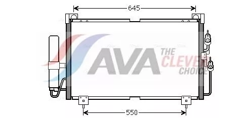 Condenser, air conditioning AVA QUALITY COOLING MT5213D)