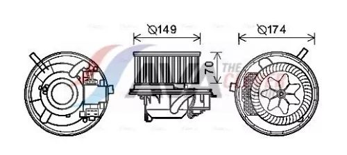 Interior Blower AVA QUALITY COOLING VN8341)