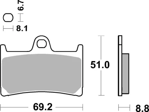 Remblokkenset, schijfrem BREMBO 07YA23SR)