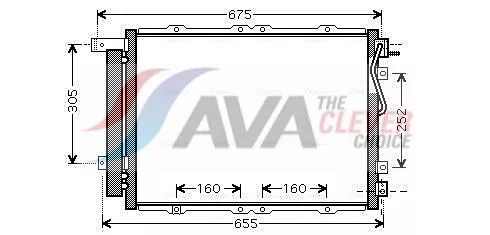 Condenser, air conditioning AVA QUALITY COOLING KA5091D)