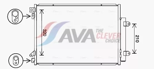 Condensor, airconditioning AVA QUALITY COOLING SZ5150D)