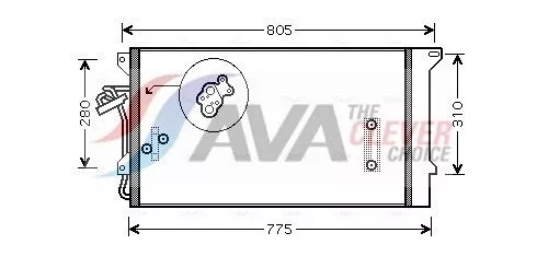 Condenser, air conditioning AVA QUALITY COOLING VNA5244D)