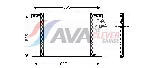 Condensor, airconditioning AVA QUALITY COOLING MS5220)