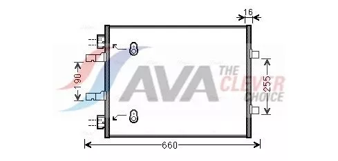 Condenser, air conditioning AVA QUALITY COOLING OL5480)
