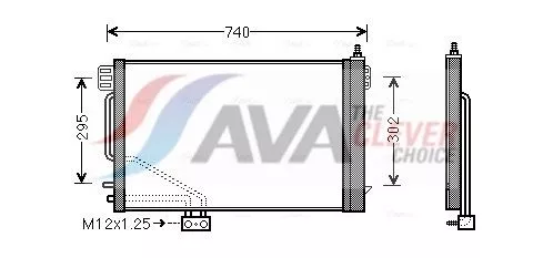 Condensor, airconditioning AVA QUALITY COOLING MSA5200D)