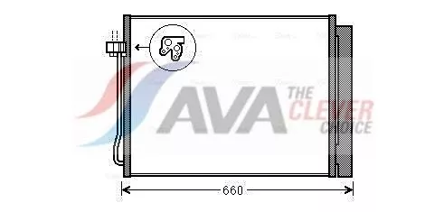 Condensor, airconditioning AVA QUALITY COOLING BWA5377D)