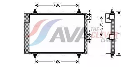 Condenser, air conditioning AVA QUALITY COOLING CNA5241D)