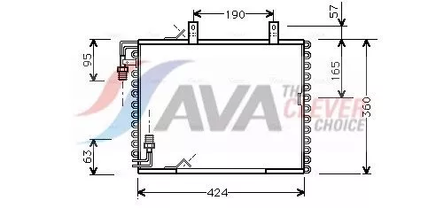 Condensor, airconditioning AVA QUALITY COOLING BW5147)