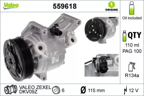 Compressor, airconditioning VALEO 559618)