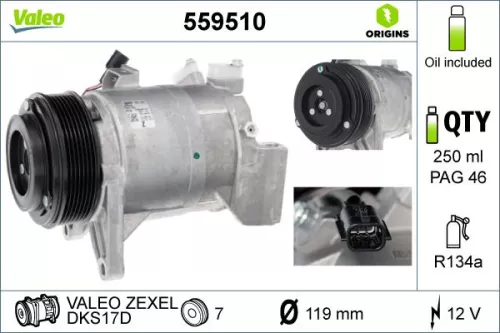 Compressor, airconditioning VALEO 559510)