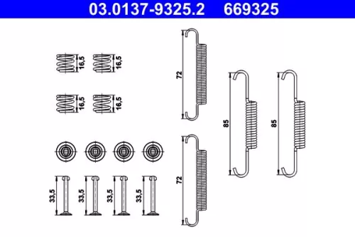 Accessoirekit, parkeerremblokken ATE 03.0137-9325.2)
