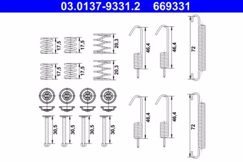 Accessoirekit, parkeerremblokken ATE 03.0137-9331.2)