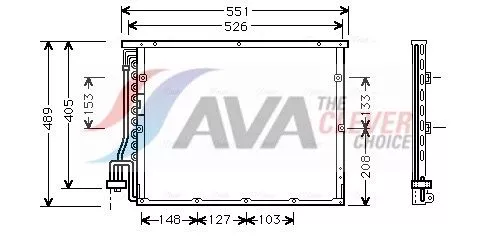 Condenser, air conditioning AVA QUALITY COOLING BW5148)