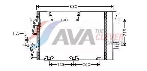 Condensor, airconditioning AVA QUALITY COOLING OL5367D)