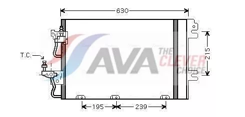 Condenser, air conditioning AVA QUALITY COOLING OL5366D)