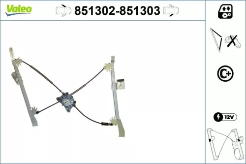 Raammechanisme VALEO 851302)