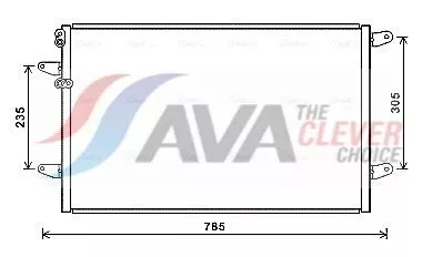 Condensor, airconditioning AVA QUALITY COOLING VN5379)