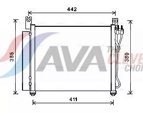 Condensor, airconditioning AVA QUALITY COOLING KAA5158D)