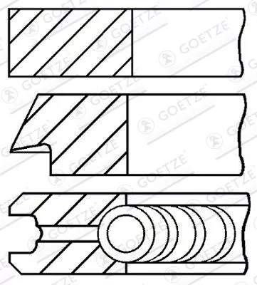 Zuigerveerenset GOETZE ENGINE 08-502900-00)