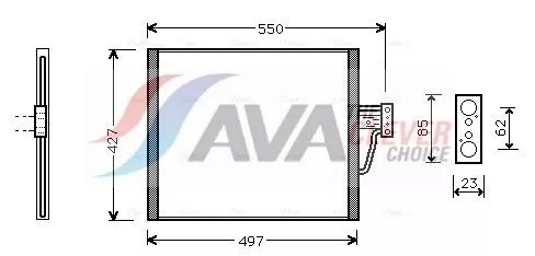 Condensor, airconditioning AVA QUALITY COOLING BW5213)
