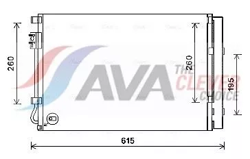 Condenser, air conditioning AVA QUALITY COOLING KAA5280D)
