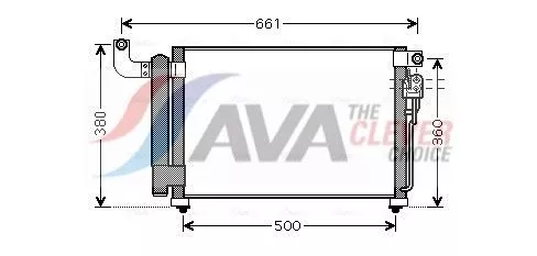 Condensor, airconditioning AVA QUALITY COOLING KA5082D)