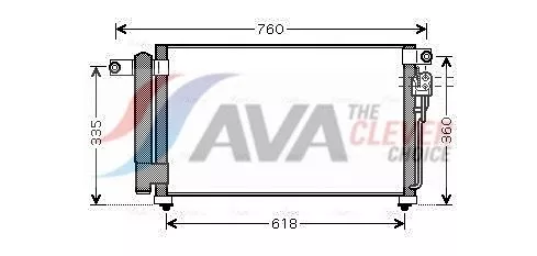 Condensor, airconditioning AVA QUALITY COOLING KA5081D)