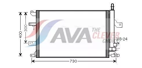 Condensor, airconditioning AVA QUALITY COOLING VO5138D)