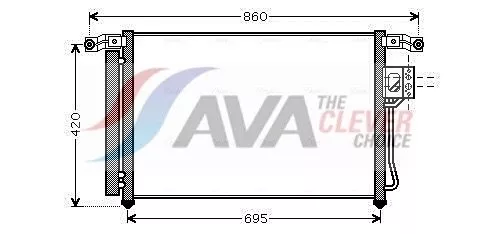 Condensor, airconditioning AVA QUALITY COOLING HY5175D)