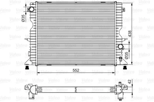 Radiator, motorkoeling VALEO 701545)