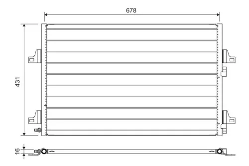 Condensor, airconditioning VALEO 814007)