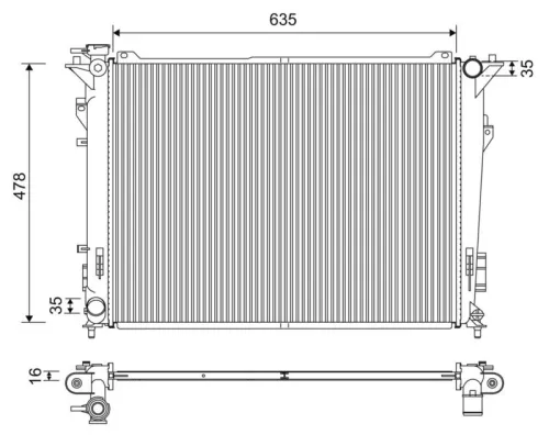 Radiator, motorkoeling VALEO 701209)