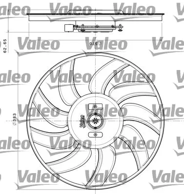 Fan, engine cooling VALEO 696350)