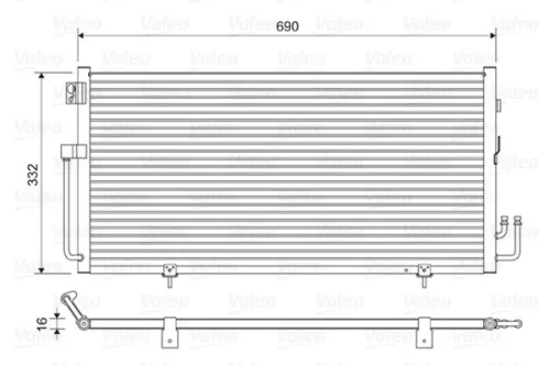 Condensor, airconditioning VALEO 814063)