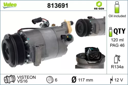 Compressor, air conditioning VALEO 813691)