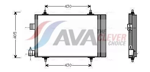 Condenser, air conditioning AVA QUALITY COOLING CNA5173D)