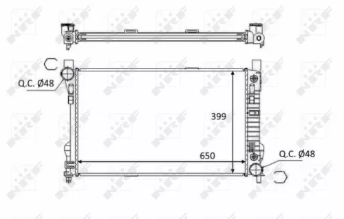 Radiator, engine cooling NRF 58390)