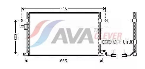 Condenser, air conditioning AVA QUALITY COOLING DW5056D)