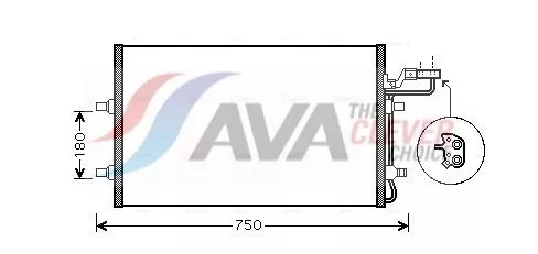 Condenser, air conditioning AVA QUALITY COOLING VO5149)