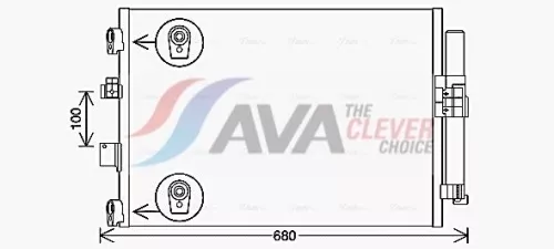 Condensor, airconditioning AVA QUALITY COOLING FD5654D)