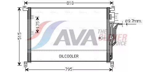 Condensor, airconditioning AVA QUALITY COOLING AI5301)