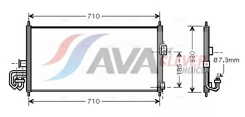 Condenser, air conditioning AVA QUALITY COOLING DN5201)