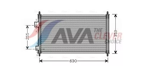 Condensor, airconditioning AVA QUALITY COOLING HD5165)