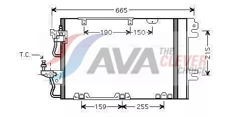 Condenser, air conditioning AVA QUALITY COOLING OL5384D)