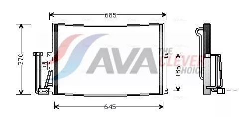 Condenser, air conditioning AVA QUALITY COOLING OLA5241)