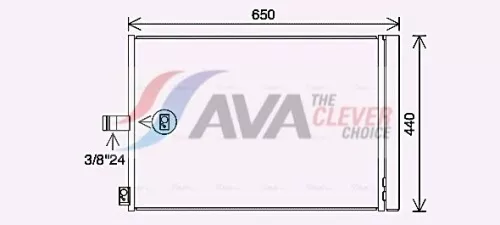 Condensor, airconditioning AVA QUALITY COOLING MS5700D)