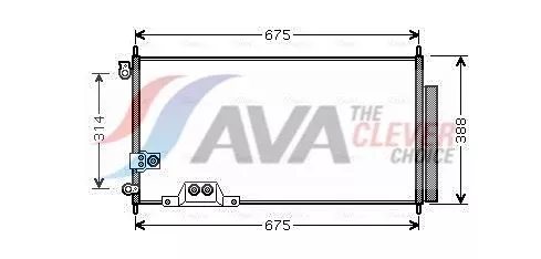 Condensor, airconditioning AVA QUALITY COOLING HDA5239D)
