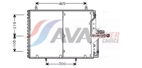 Condensor, airconditioning AVA QUALITY COOLING MS5169)