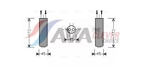 Dryer, air conditioning AVA QUALITY COOLING MZD185)