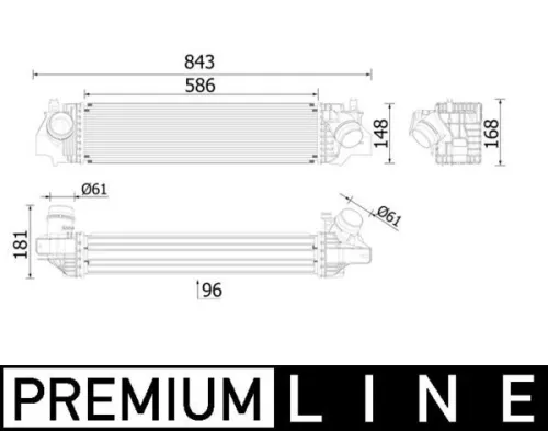 Laadluchtkoeler MAHLE CI 617 000P)